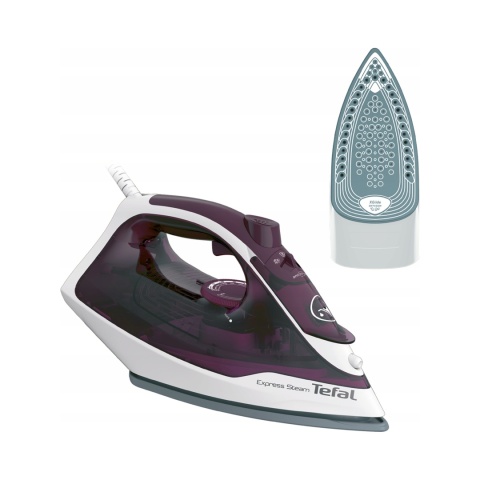 ŻELAZKO PAROWE TEFAL EXPRESS STEAM 2400W CERAMIC ANTI-DRIP STOPA CERAMICZNA