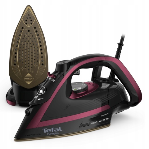 ŻELAZKO PAROWE TEFAL PUREGLISS FV8065 3000W DURILIUM AIRGLIDE ANTI DRIP PRO