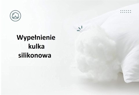 Poduszka Do Spania Biała Miękka Wkład Kulka Gruba 70X80 Antyalergiczna