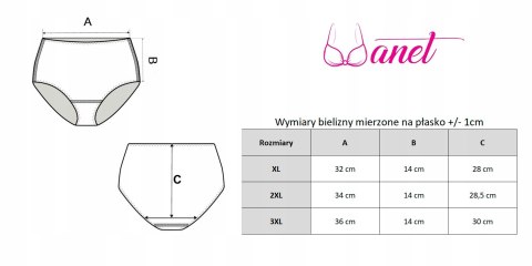 Wygodne Majtki Figi Xxl Z Wysokim Stanem 5-Pak Bawełnowe Koronkowe