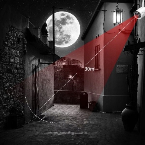 4 KAMERY MONITORINGU 8MP FULL HD WIFI IP66 Z DETEKCJĄ RUCHU NOCNE WIDZENIE