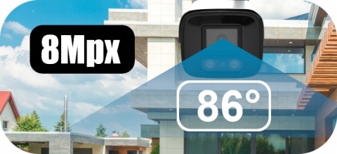 BEZPRZEWODOWA KAMERA ZEWNETRZNA WI-FI 8MP 4K SMART IOS Z AUDIO I RUCHU IP66