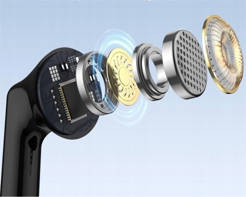 BEZPRZEWODOWE SŁUCHAWKI BLUETOOTH 5.3 SOUNARC Q1 KRYSTALICZNY DŹWIĘK I BASY