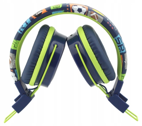 BEZPRZEWODOWE SŁUCHAWKI BLUETOOTH NIEBIESKIE DLA DZIECI Z MIKROFONEM GOGEN