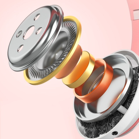 BEZPRZEWODOWE SŁUCHAWKI NAUSZNE KOCIE USZY BLUETOOTH LED RGB DLA DZIECKA