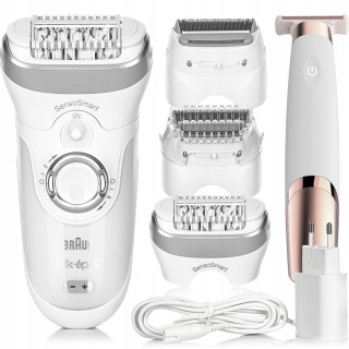 DEPILATOR BRAUN Silk-epil 9 BONUS EDITION SensoSmart z głowicą + dodatki