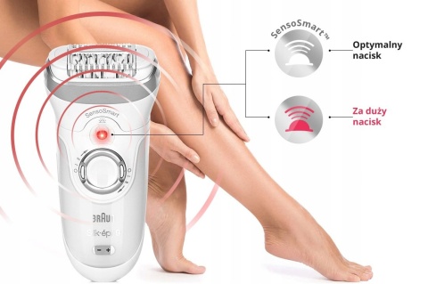 DEPILATOR BRAUN Silk-epil 9 BONUS EDITION SensoSmart z głowicą + dodatki