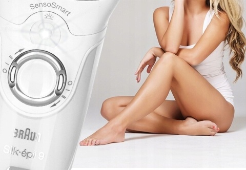 DEPILATOR BRAUN Silk-epil 9 BONUS EDITION SensoSmart z głowicą + dodatki