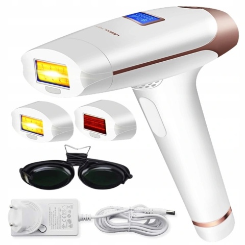 DEPILATOR LASEROWY LESCOLTON T009i MOCNY BEZBOLESNY BIKINI NOGI DUŻY ZESTAW