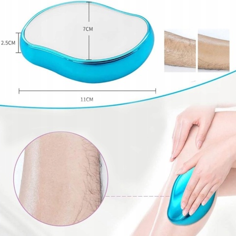 DEPILATOR kryształowy kamień magiczny bezbolesna depilacja złuszczająca