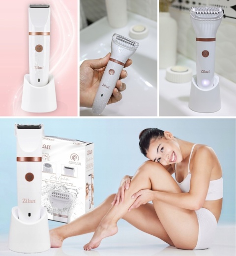 GOLARKA DAMSKA DEPILATOR DO CIAŁA BIKINI NÓG PACH WODOODPORNA USB 3W1