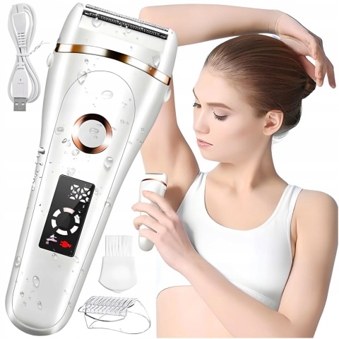 GOLARKA DAMSKA depilator trymer maszynka do ciała bikini nóg pach 3w1 USB