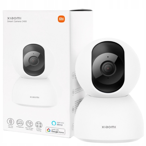 XIAOMI SMART CAMERA C400 4MP 360° WIFI IP KAMERA Z WIZJĄ NOCNĄ 2,5K BIAŁA