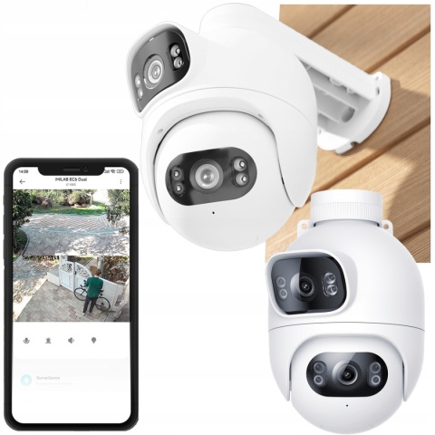 IMILAB EC6 DUAL 2K - KAMERA ZEWNETRZNA 360° DWUKĄTOWA, MONITORING DO DOMU