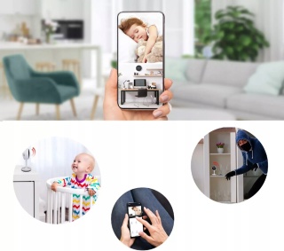 KAMERA IP ALPINA FULL HD OBROTOWA WI-FI DŹWIĘK NOCNA WIZJA 10M MONITORING