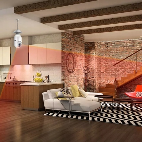 KAMERA IP WI-FI 360° OBROTOWA W ŻARÓWCE E27 - MONITORING NA ŻYWO NOKTOWIZOR