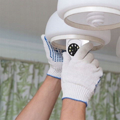 KAMERA IP WI-FI 360° OBROTOWA W ŻARÓWCE E27 - MONITORING NA ŻYWO NOKTOWIZOR