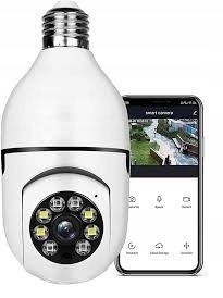 KAMERA IP WI-FI 360° OBROTOWA W ŻARÓWCE E27 - MONITORING NA ŻYWO NOKTOWIZOR