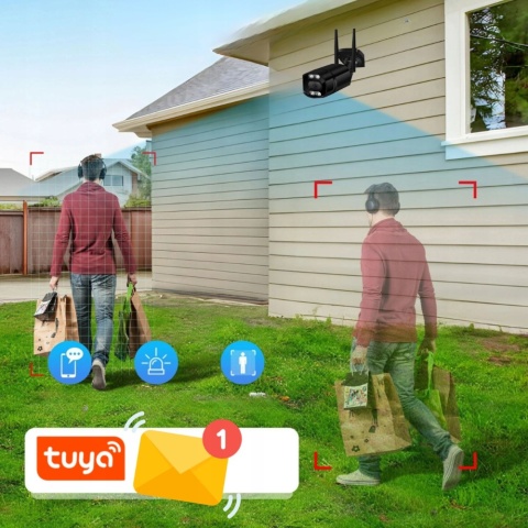 KAMERA IP WIFI 8MPx TUYA SMART 4K ULTRA HD ZOOM LED AUDIO IP66 DLA DOMU