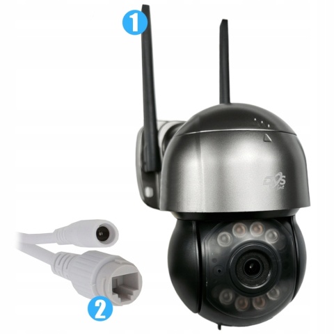 KAMERA OBROTOWA IP WIFI 360° 5MPX 2K DETEKCJA RUCHU, NOCNE WIDZENIE DO DOMU