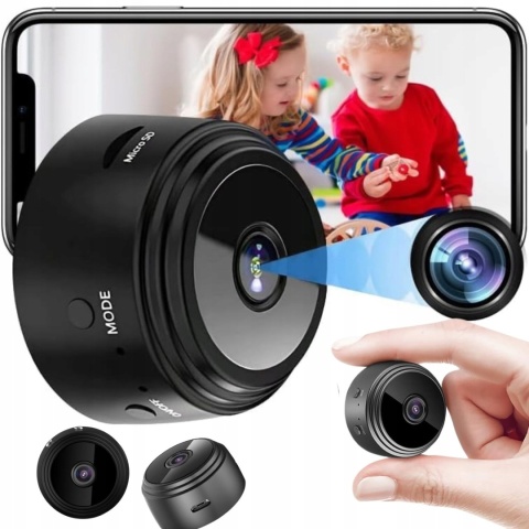 Kamera IP wewnętrzna, zewnętrzna Mini Kamera Szpiegowska Full HD WiFi