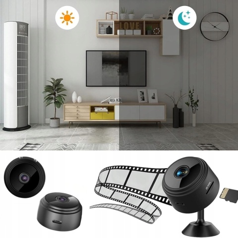 MINI KAMERA WIFI SZPIEGOWSKA IP SMART FULL HD MONITORING BEZPRZEWODOWA