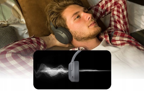 NAUSZNE BEZPRZEWODOWE SŁUCHAWKI EDIFIER W820 ANC BLUETOOTH MIKROFON CZARNE