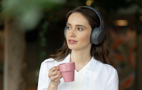 NAUSZNE BEZPRZEWODOWE SŁUCHAWKI EDIFIER W820 ANC BLUETOOTH MIKROFON CZARNE