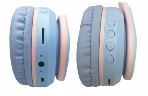 NAUSZNE SŁUCHAWKI BEZPRZEWODOWE DLA DZIECI KOCIE USZY MIKROFON BLUETOOTH5.3