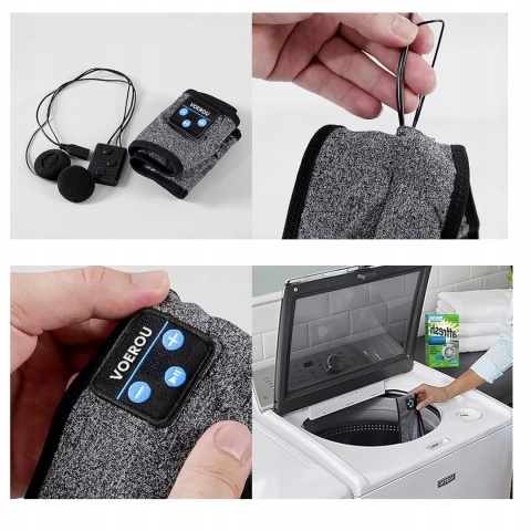 OPASKA SPORTOWA BLUETOOTH NA USZY GŁOŚNIK DO BIEGANIA I SNU WYSOKA JAKOŚĆ