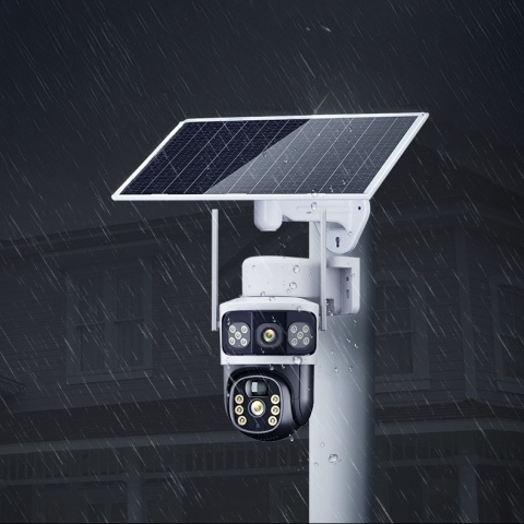 PODWÓJNA KAMERA SOLARNA 4G LTE OBRACANA FULL HD Z KARTĄ SIM I PANELAMI 15W