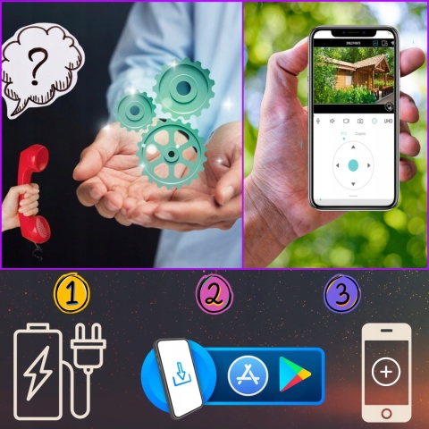 PODWÓJNA KAMERA WIFI 8MPX IP66 Z OBROTOWYM I STATYCZNYM OBIEKTYWEM 4X ZOOM