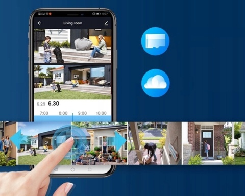 PODWÓJNA OBROTOWA KAMERA IP WIFI 2W1 3MPX/3MPX FULL HD Z RUCHU I AUDIO
