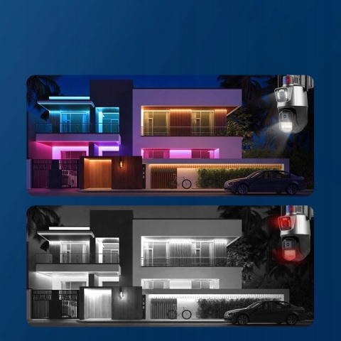 PODWÓJNA OBROTOWA KAMERA IP WIFI 2W1 3MPX/3MPX FULL HD Z RUCHU I AUDIO