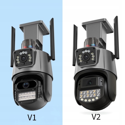 PODWÓJNA OBROTOWA KAMERA IP WIFI 2W1 3MPX/3MPX FULL HD Z RUCHU I AUDIO