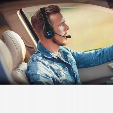 SŁUCHAWKI BEZPRZEWODOWE CALL CENTER NAUSZNE Z MIKROFONEM CZARNE ELEVOC