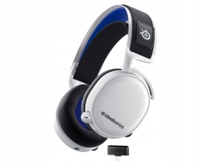 SŁUCHAWKI BEZPRZEWODOWE NAUSZNE STEELSERIES ARCTIS 7P+ BIAŁE GAMINGOWE 30H