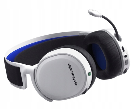 SŁUCHAWKI BEZPRZEWODOWE NAUSZNE STEELSERIES ARCTIS 7P+ BIAŁE GAMINGOWE 30H