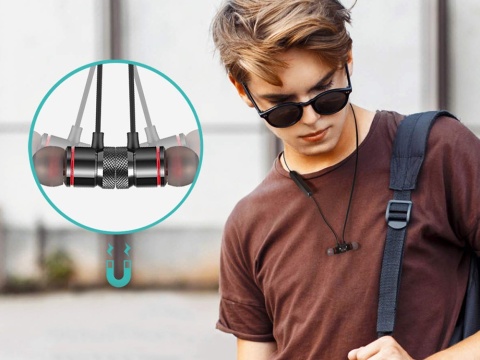 SPORTOWE DOUSZNE SŁUCHAWKI BEZPRZEWODOWE BLUETOOTH IDEALNE DO BIEGANIA