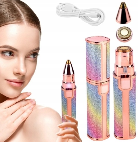 Trymer Do Brwi Twarzy Ciała Dla Kobiet + Kabel USB Depilator Golarka Damska