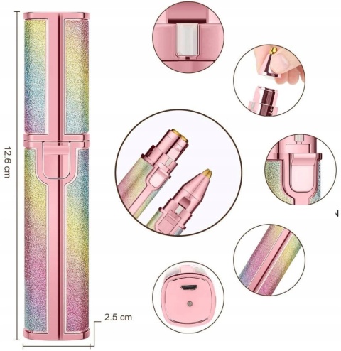 Trymer Do Brwi Twarzy Ciała Dla Kobiet + Kabel USB Depilator Golarka Damska