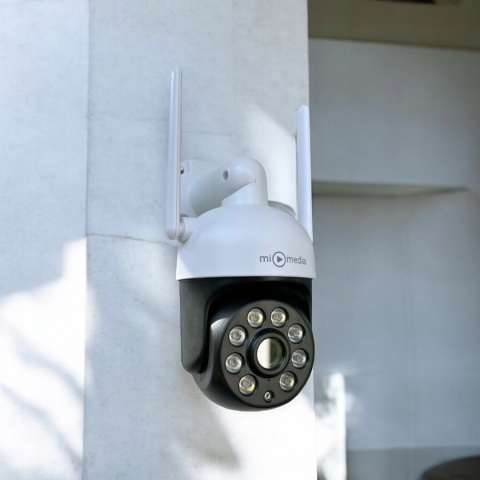 ZEWNĘTRZNA KAMERA IP WIFI 4MPX OBROTOWA 4X ZOOM DETEKCJA RUCHU HD 355° 90°