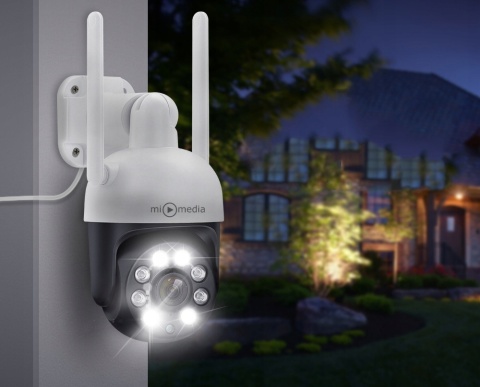 ZEWNĘTRZNA KAMERA IP WIFI 4MPX OBROTOWA 4X ZOOM DETEKCJA RUCHU HD 355° 90°