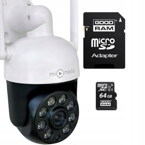 ZEWNĘTRZNA KAMERA IP WIFI 4MPX OBROTOWA 4X ZOOM DETEKCJA RUCHU HD 355° 90°