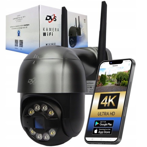 ZEWNĘTRZNA KAMERA WIFI 4K ULTRA HD 8MPX Z DETEKCJĄ RUCHU I AUDIO 360° SMART