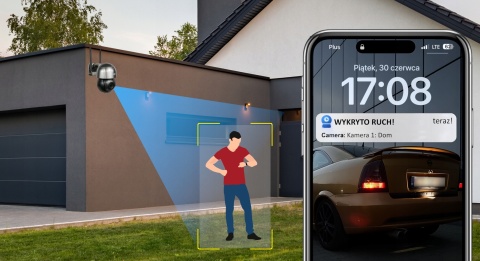 ZEWNĘTRZNA KAMERA WIFI 4K ULTRA HD 8MPX Z DETEKCJĄ RUCHU I AUDIO 360° SMART