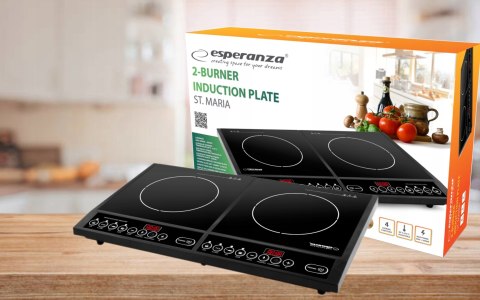 Przenośna Kuchenka Indukcyjna Esperanza Ekh008 4000W 2 Palniki 8 Temp