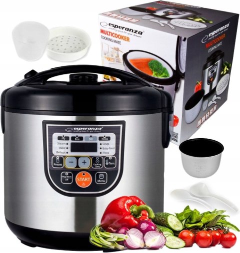 Multicooker Esperanza 860W 5L 11 Funkcji Timer Lcd Parowar Szybkowar