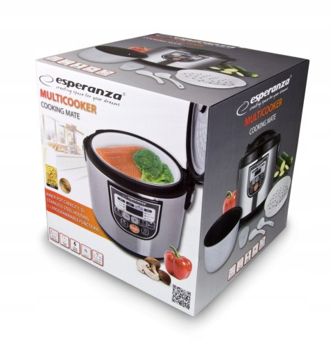 Multicooker Esperanza 860W 5L 11 Funkcji Timer Lcd Parowar Szybkowar