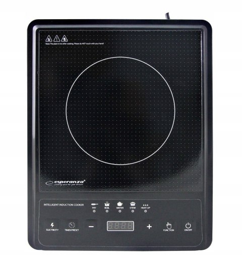 Przenośna Kuchenka Indukcyjna 2000W Timer 5 Funkcji Jednopalnikowa Czarna